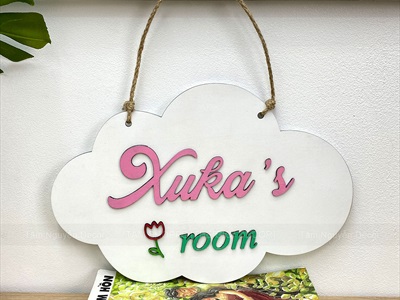 Bảng treo cửa nhiều kiểu đơn giản [Cute - Theo yêu cầu] KT khoảng 30x20cm YC-BANGHIEU-20